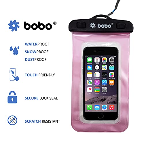 BOBO Universal Waterproof Pouch (Big Size) Cellphone Dry Bag Case for Smartphone – Pink (Pack of 1) - Image 4