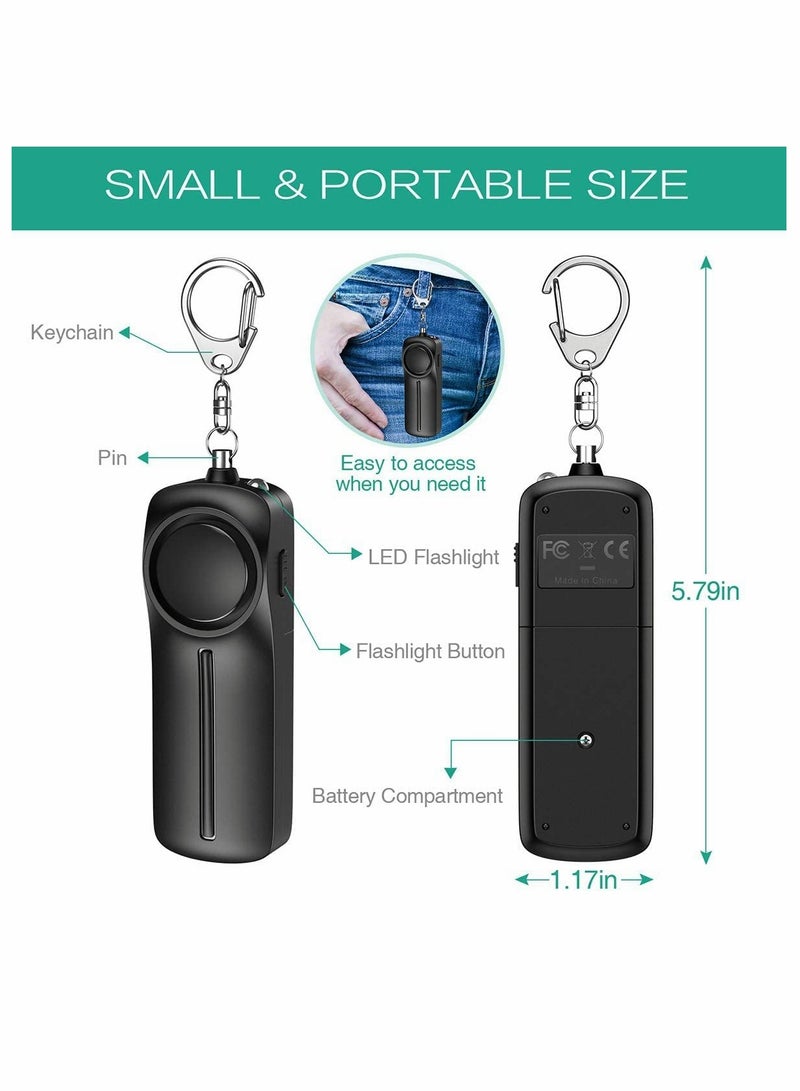 Personal Safety Alarm for Women Children and Seniors 130dB Rechargeable Security Siren with LED Light Easy to Use Emergency Alert Keychain Reusable Design - Image 5