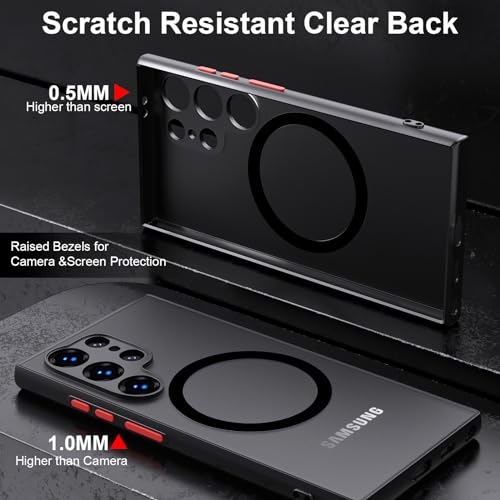 WATACHE Case for Samsung Galaxy S25 Ultra Case Shockproof Heavy Duty S25 Ultra Protective Cover for Galaxy S25 Ultra 5G 2025 - Black - Image 4