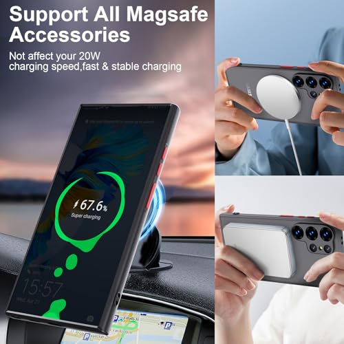 WATACHE Case for Samsung Galaxy S25 Ultra Case Shockproof Heavy Duty S25 Ultra Protective Cover for Galaxy S25 Ultra 5G 2025 - Black - Image 5