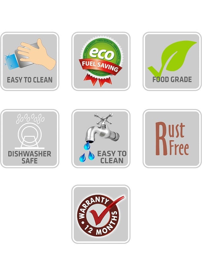 Sumeet Stainless Steel Chocolate Flat Slim N Sleek Canisters – Set of 3 (700ml, 900ml, 1200ml), Rust-Proof, BPA-Free, Stackable, Mirror Finish, Dishwasher Safe for Storing Roti, Biscuits & More - Image 3