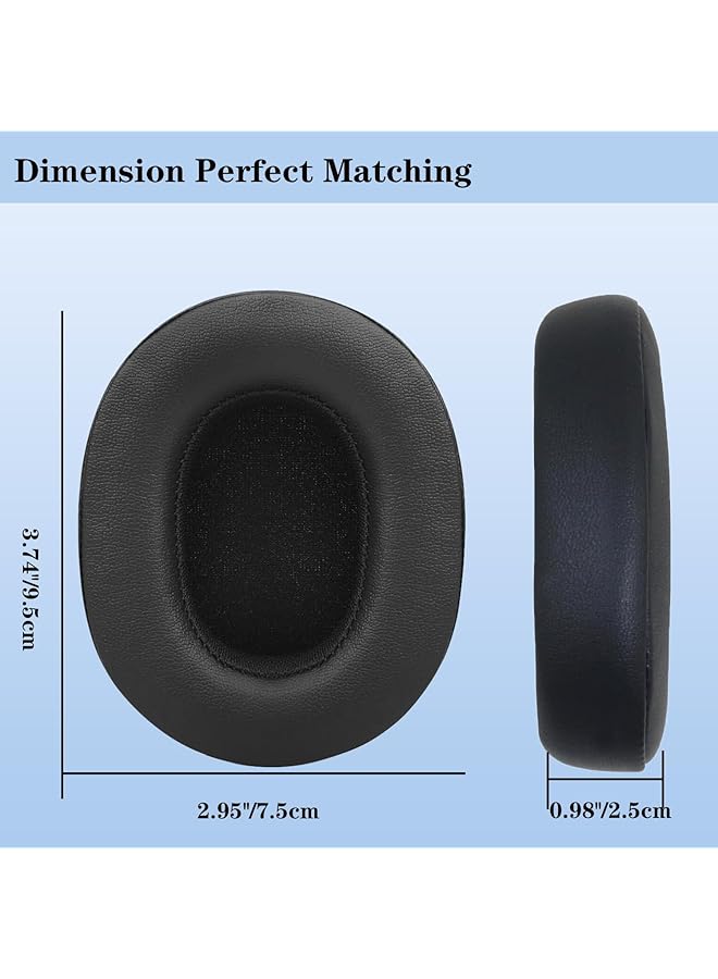 erorex Multi Color Ear Cups Replacement Compatible With Skullcandy Crusher Bluetooth Wireless Hesh 3 Bluetooth Headphones Ear Cushions Pads With Comfortable Materials Black - Image 3