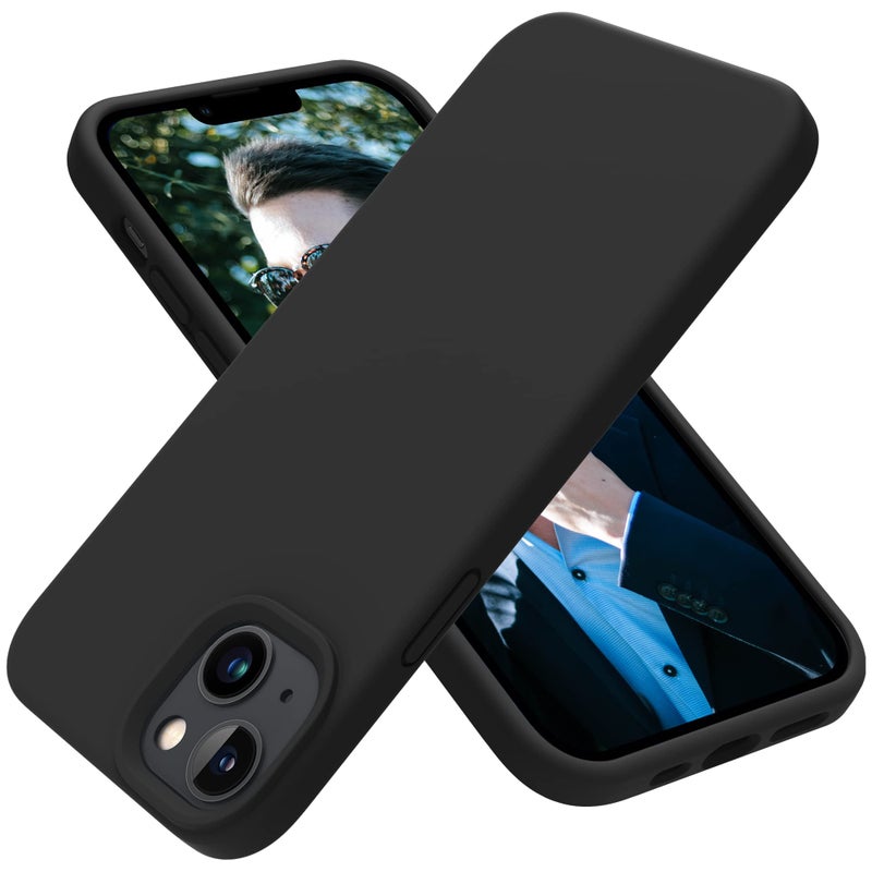 OTOFLY Designed for iPhone 14 Case, Silicone Shockproof Slim Thin Phone Case for iPhone 14 6.1 inch (Black) - Image 1