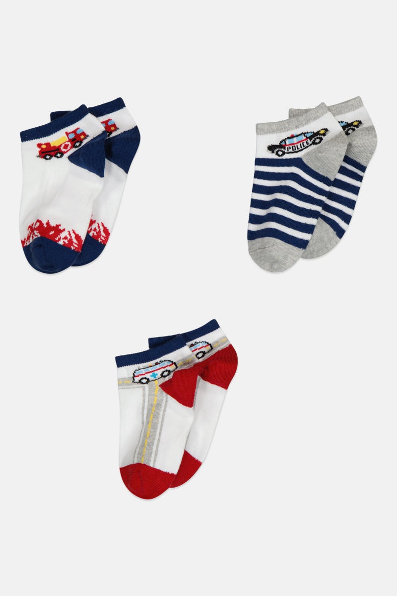 Mudd Kids Boy Printed Ankle Socks, Multicolor - Image 2