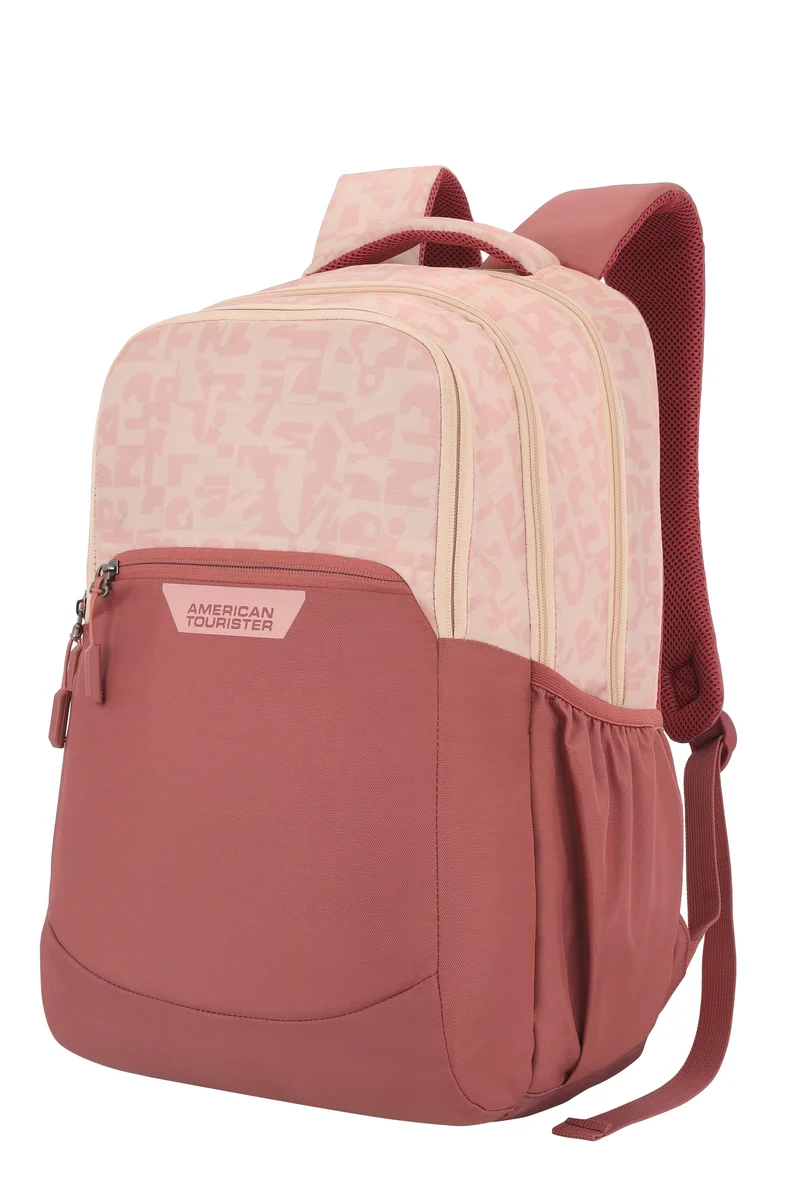 AMERICAN TOURISTER Alden Backpack Polyester 32L Capacity, Aqua + Pink|Spacious Interior|Water Repellent Material|Ergo Back & Shoulder|Adjustable Strap - 1 Year International Warranty