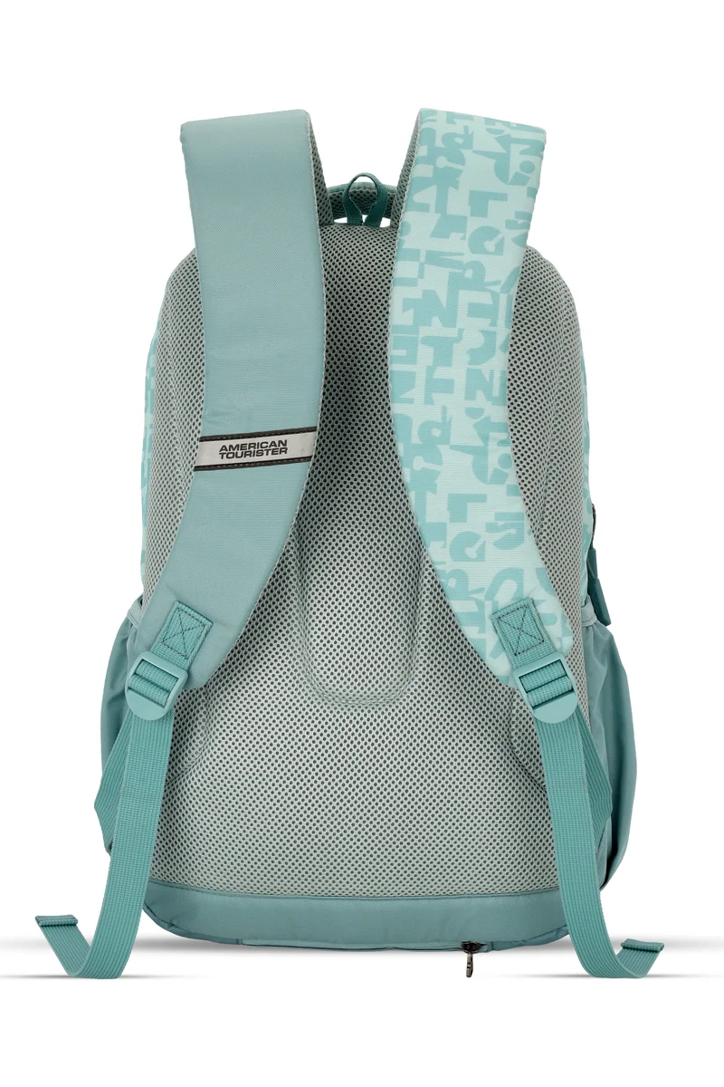 AMERICAN TOURISTER Alden Backpack Polyester 32L Capacity, Aqua + Pink|Spacious Interior|Water Repellent Material|Ergo Back & Shoulder|Adjustable Strap - 1 Year International Warranty
