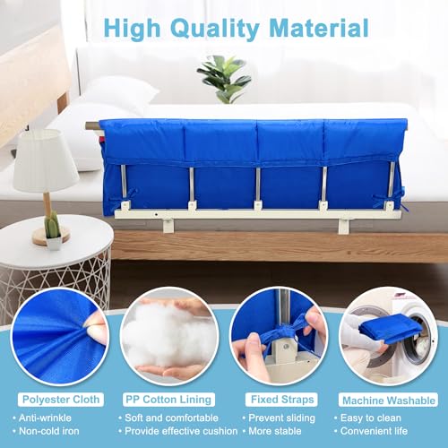 NEAUDE Bed Rail Covers for Hospital Bed Bumper Pads Medical Foam Padding Bumpers Bedside Pad for Elderly Adults Seniors Bed Side Protection Safety Rail Guard Bedrail Bumper(48"x12") - Image 5
