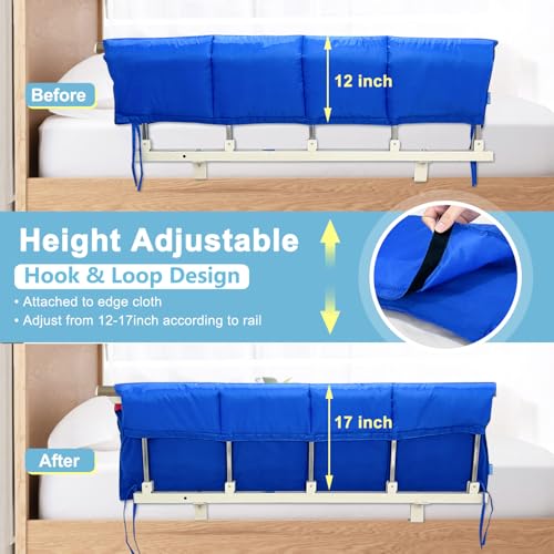 NEAUDE Bed Rail Covers for Hospital Bed Bumper Pads Medical Foam Padding Bumpers Bedside Pad for Elderly Adults Seniors Bed Side Protection Safety Rail Guard Bedrail Bumper(48"x12") - Image 3