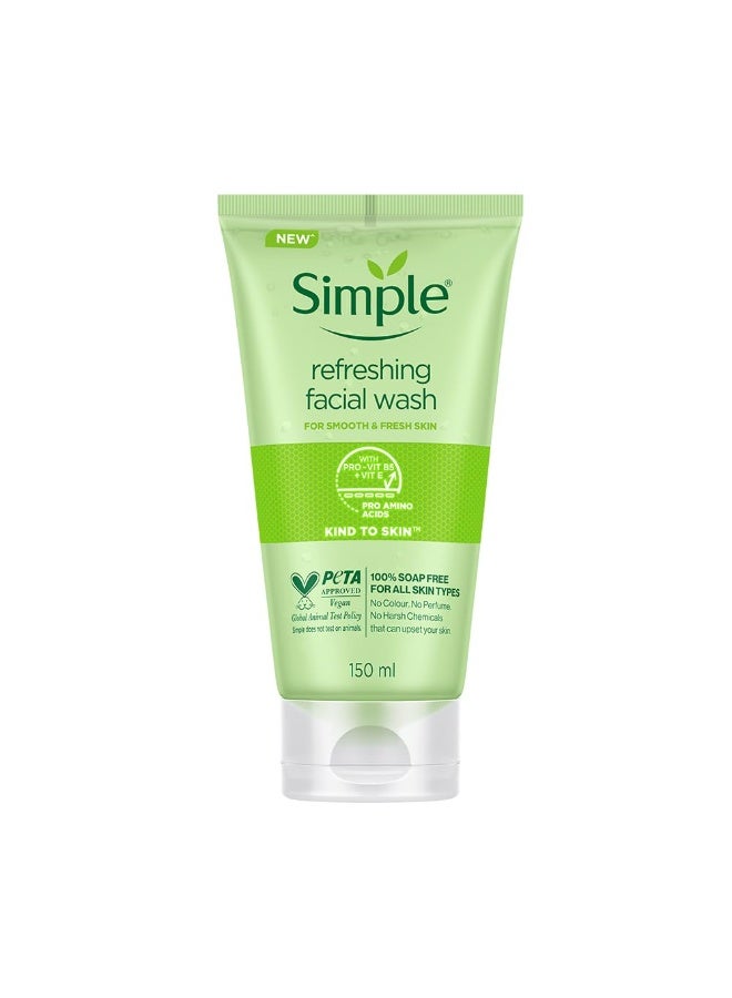 Simple Kind to Skin Refreshing Facial Wash Gel ,150 ml (5 Ounce) - Image 1