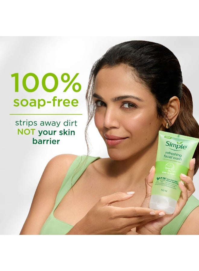 Simple Kind to Skin Refreshing Facial Wash Gel ,150 ml (5 Ounce) - Image 5