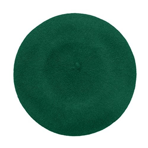 AIYUE Women Men French Beret Wool Warm Beanie Hat Solid Color Artist Painter Fancy Dress Costumes Black/Army Green - Image 5