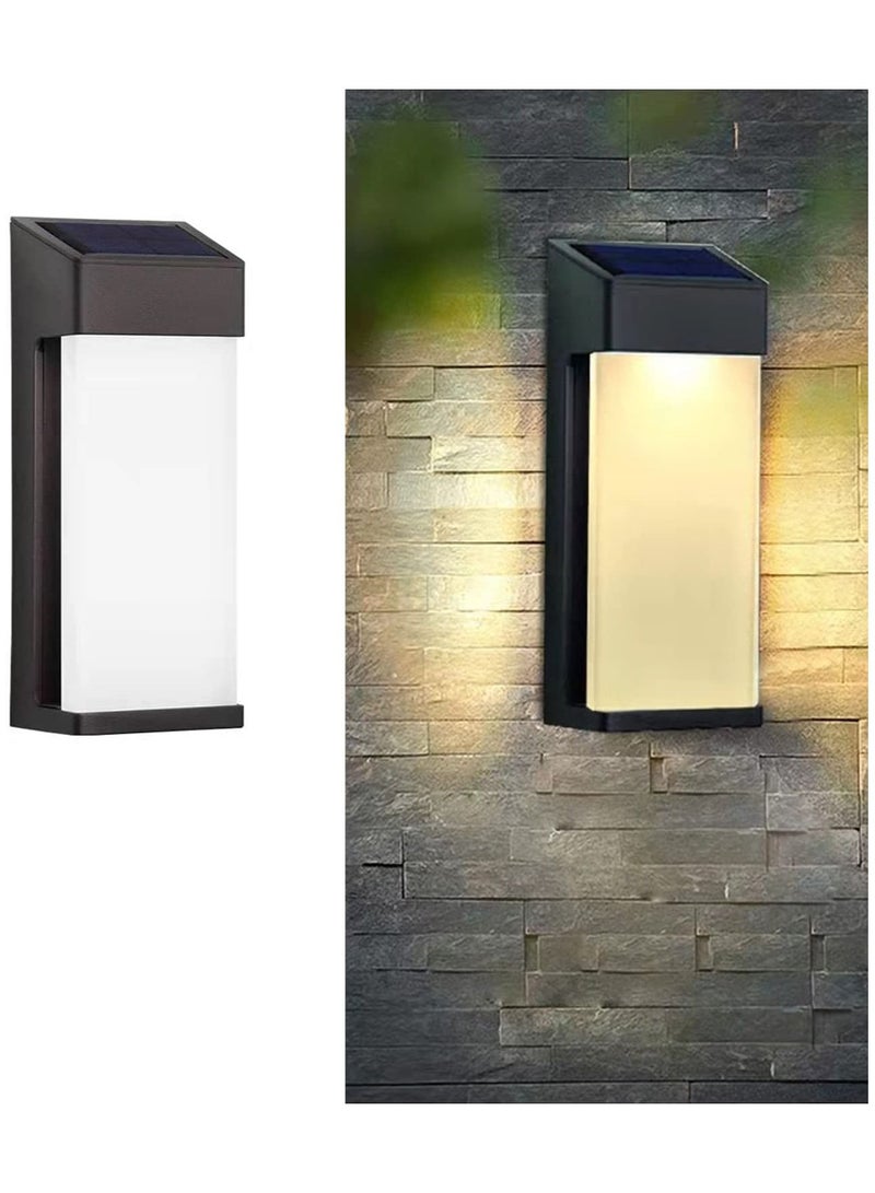 GGEROU Solar Fence Lights,Solar Deck Lights,Wall Sconce Lighting Porch Light， Auto On/Off Waterproof Solar Outdoor Lights for Wall Fence Patio Post Yard Porch - Image 1