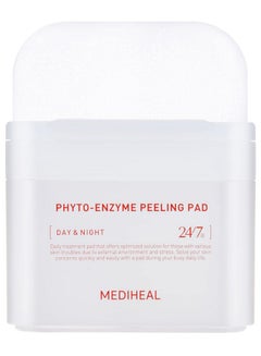 MEDIHEAL Phyto Enzyme Peeling Pad Vegan Face Resurfacing Gauze Pads With Lha & Papaya Enzym Pore Tightening Pads To Control Sebum Exfoliating Pads For Dead Skin Cells 90 Pads  - Image 1