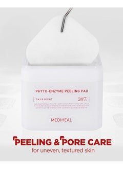 MEDIHEAL Phyto Enzyme Peeling Pad Vegan Face Resurfacing Gauze Pads With Lha & Papaya Enzym Pore Tightening Pads To Control Sebum Exfoliating Pads For Dead Skin Cells 90 Pads  - Image 2