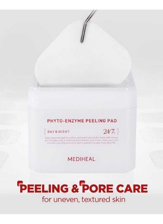 MEDIHEAL Phyto Enzyme Peeling Pad Vegan Face Resurfacing Gauze Pads With Lha & Papaya Enzym Pore Tightening Pads To Control Sebum Exfoliating Pads For Dead Skin Cells 90 Pads  - Image 2