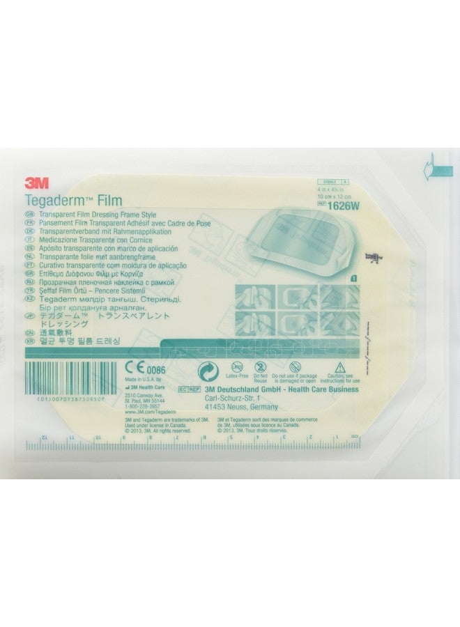 Rescue Essentials Rescue Essentials - 3M Tegaderm Transparent Film Dressing - 4" x 4 3/4" - 10 Count (Pack of 1), White, Green