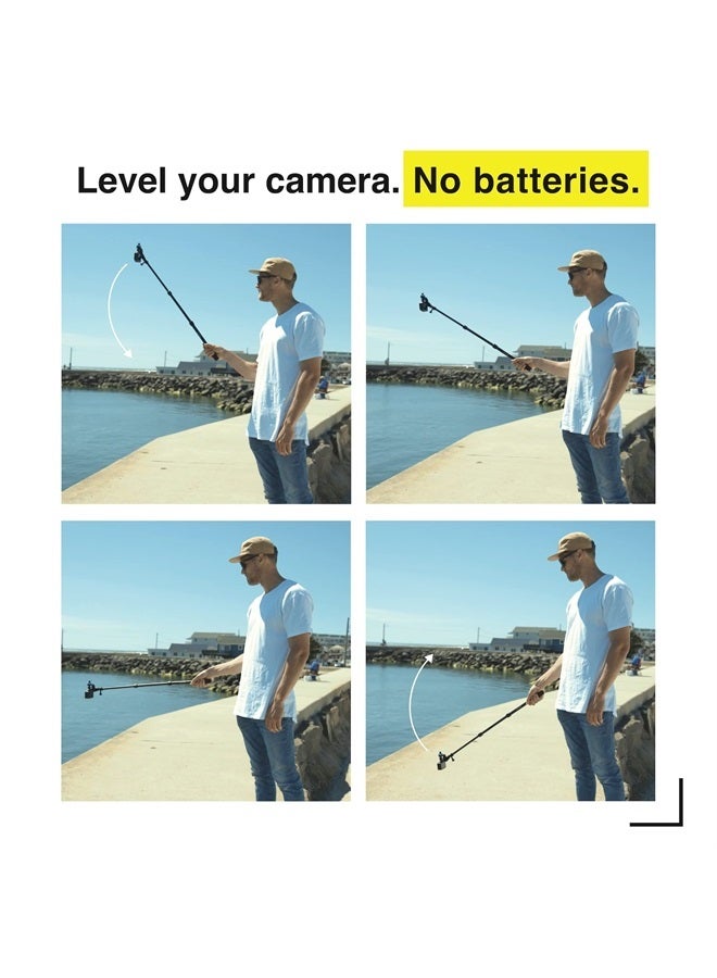 GravGrip حامل تسوية هيدروليكي GRAVGRIP V2 لكاميرا الحركة، GoPro، DJI، Insta360 - مستوي بحجم الجيب، جيمبال، JIB - بدون بطاريات، بدون شحن، مقاوم للماء - Image 1