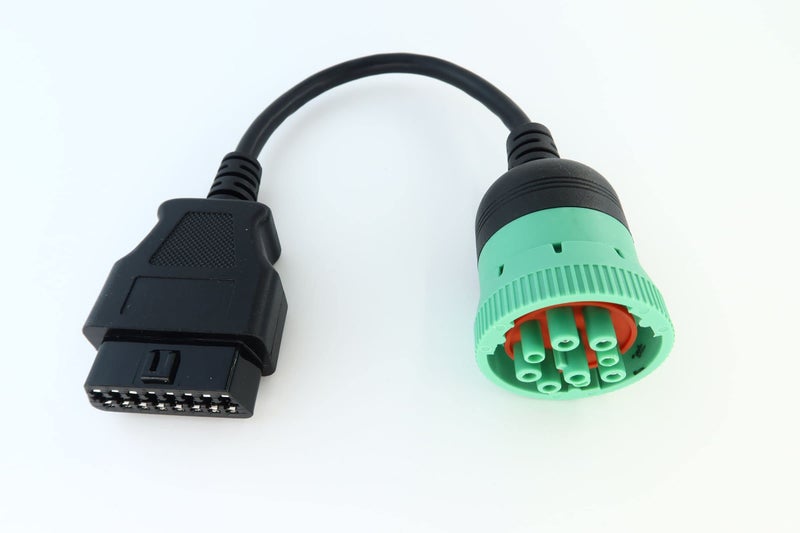 MITOB Green Type 2 J1939 Male to 16pin OBD2 Female Cable 16pin to 9pin J1939 Adapter Cable - Image 4