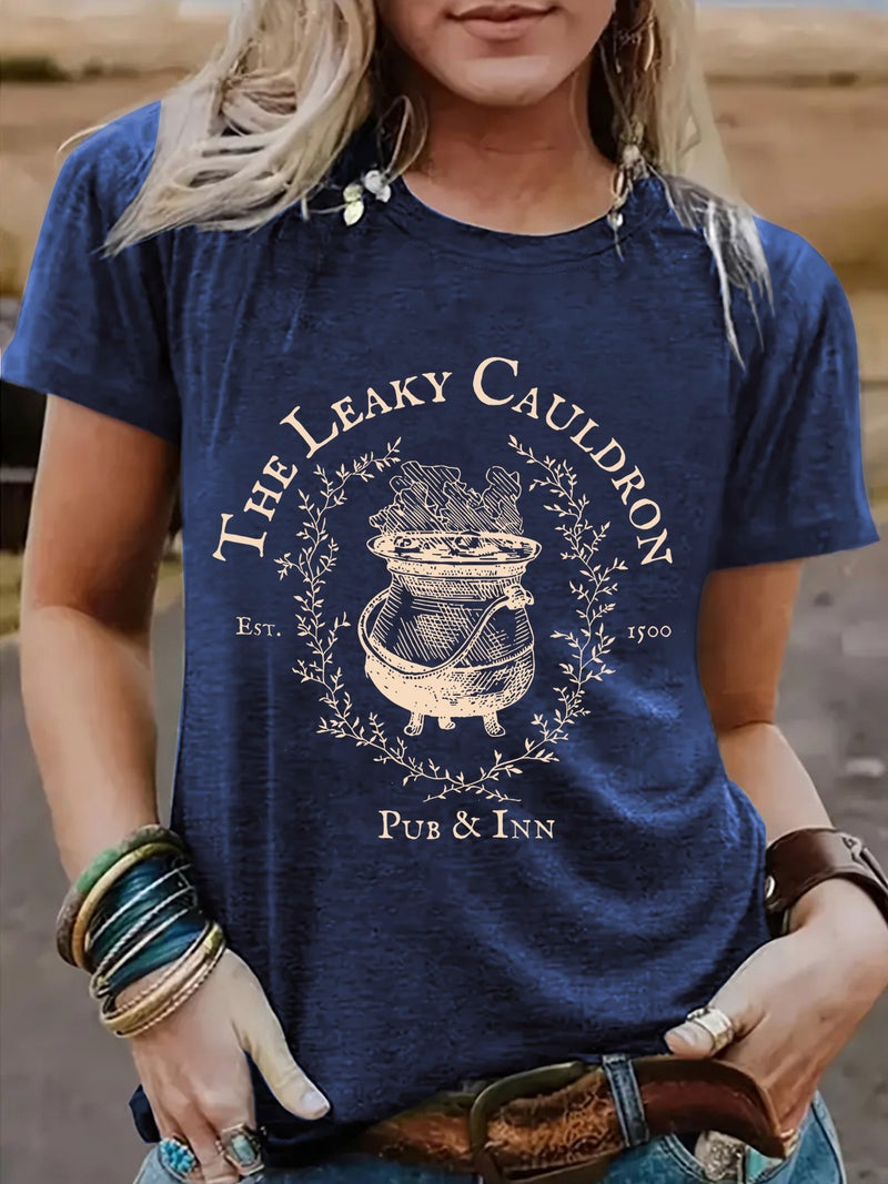 Independent Station Summer Letter Printing Round Neck Pullover Short-Sleeved Women'S T-Shirt - Image 1