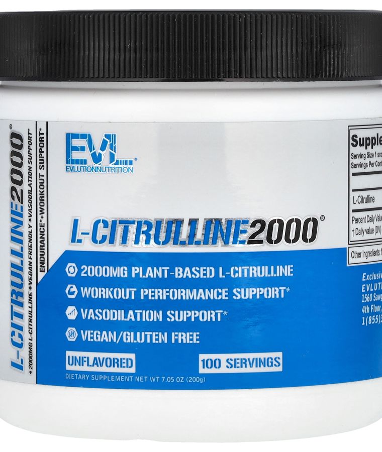 EVLUTION NUTRITION L-Citrulline 2000 Unflavored 7.5 oz (200 g)