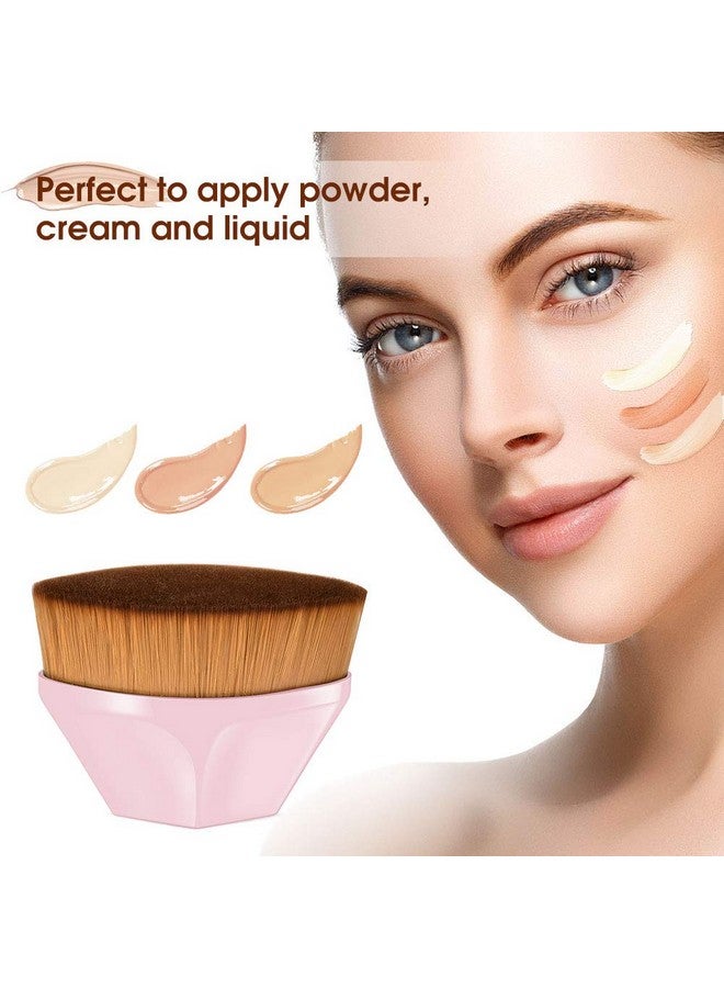 QUEMISS 2Pc Foundation Makeup Brush Kabuki Magic Face Momma Brush Flat Top Highdensity Multifunctional For Flawless Powder - Image 2