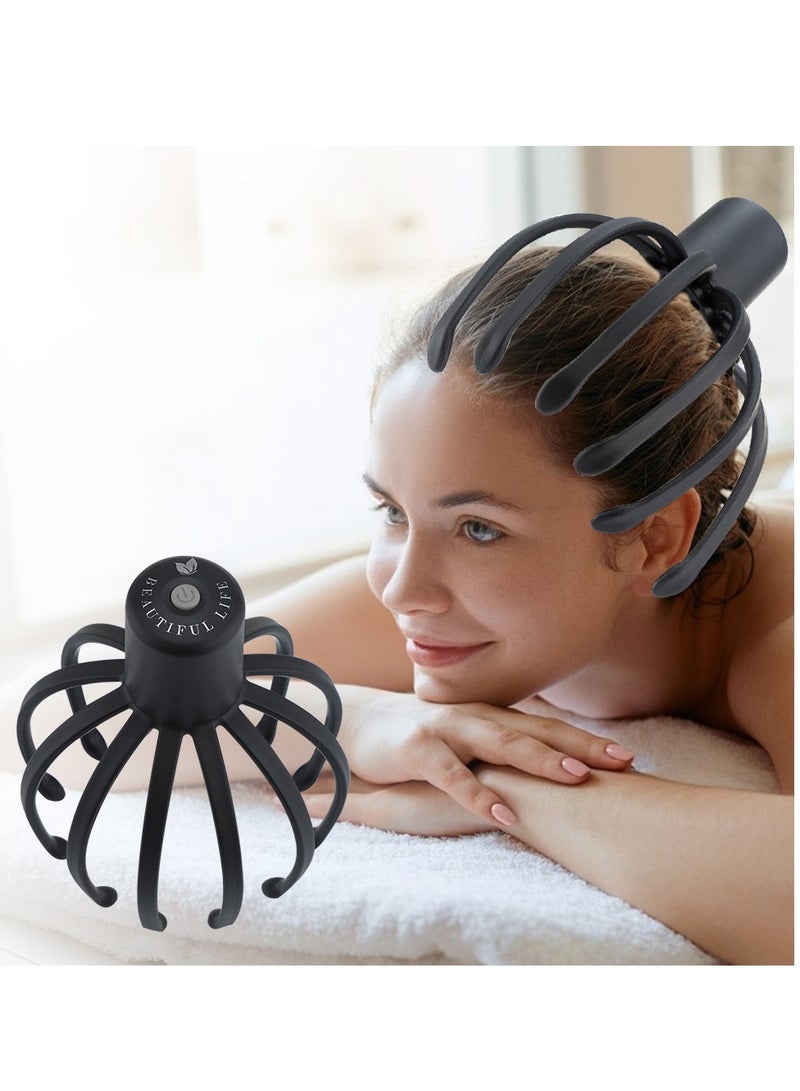 general Multi-claw electric massager head scalp kneading massager octopus electric head massage claw (black) - Image 1