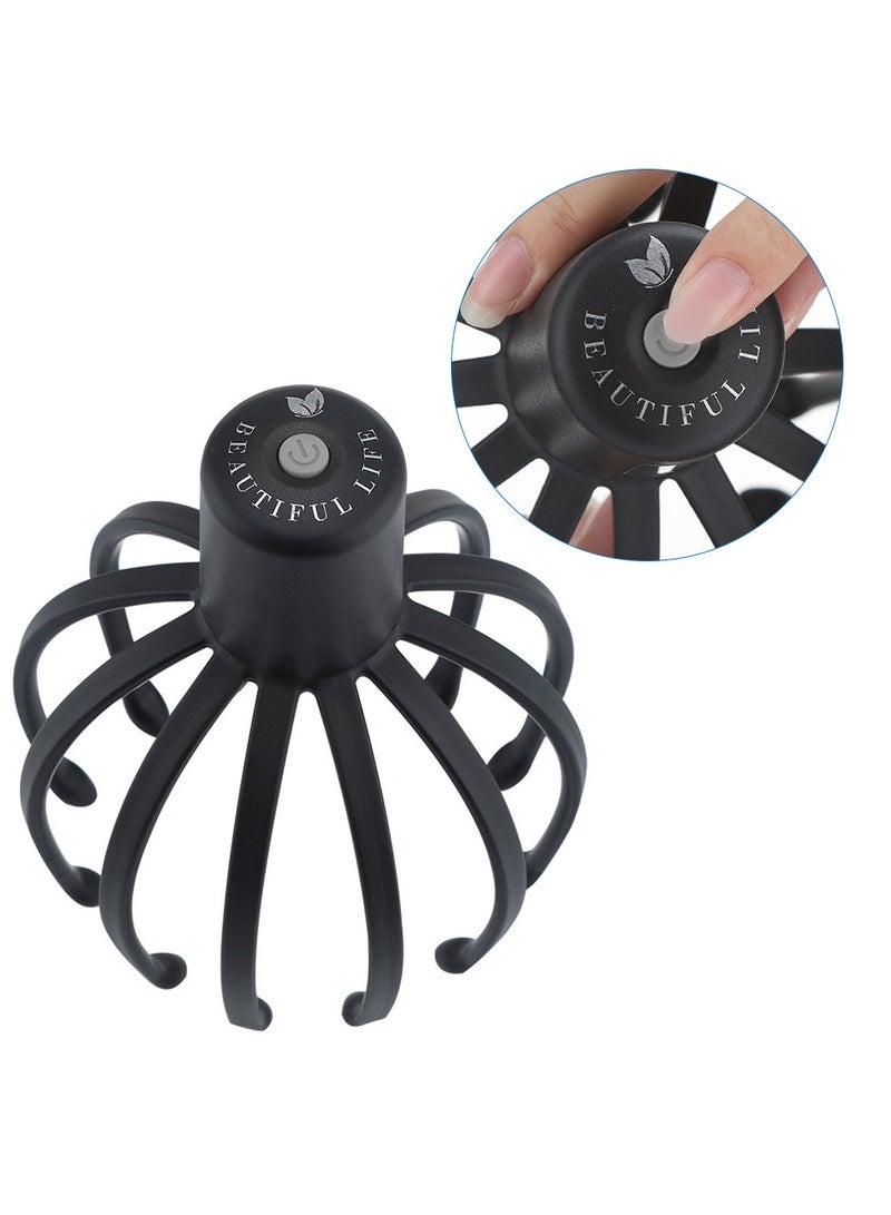 general Multi-claw electric massager head scalp kneading massager octopus electric head massage claw (black) - Image 3