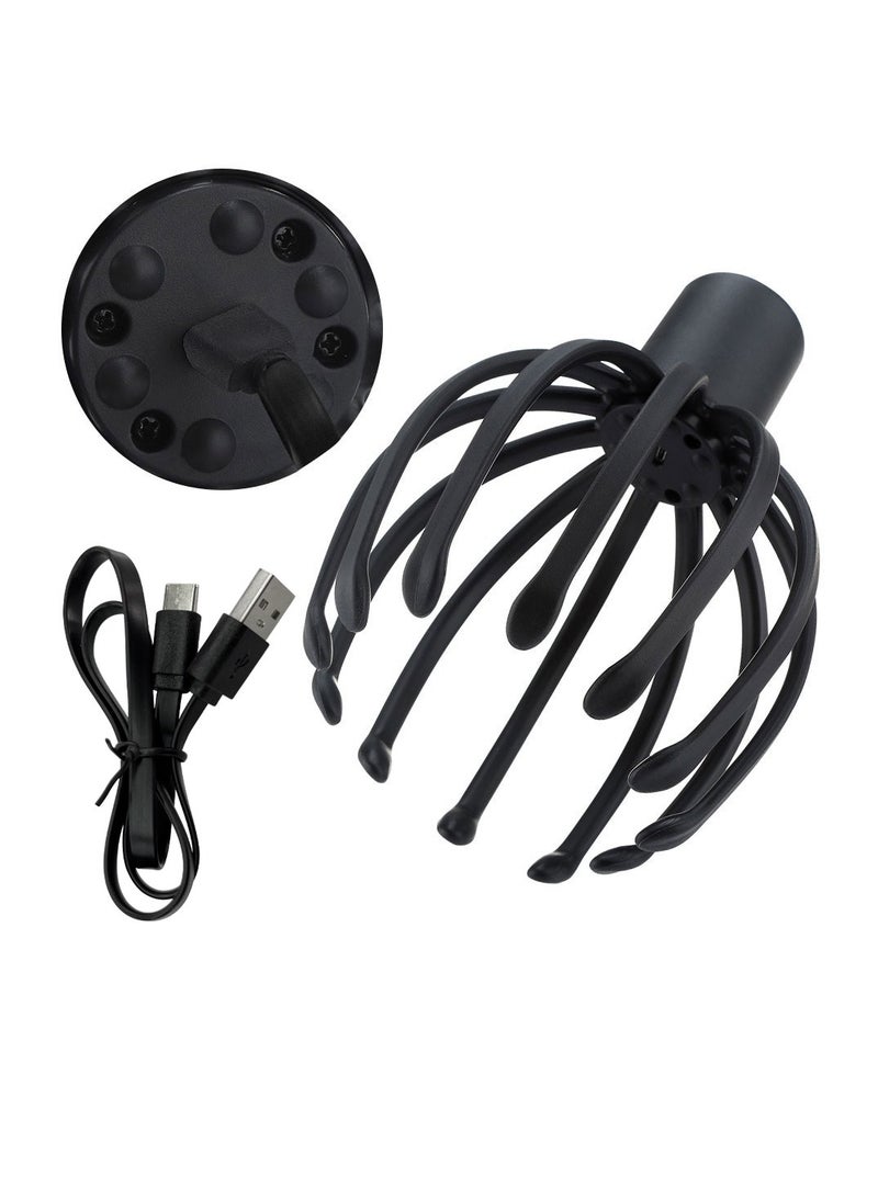general Multi-claw electric massager head scalp kneading massager octopus electric head massage claw (black) - Image 4