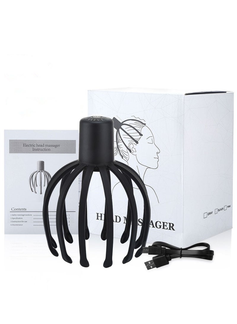 general Multi-claw electric massager head scalp kneading massager octopus electric head massage claw (black) - Image 5