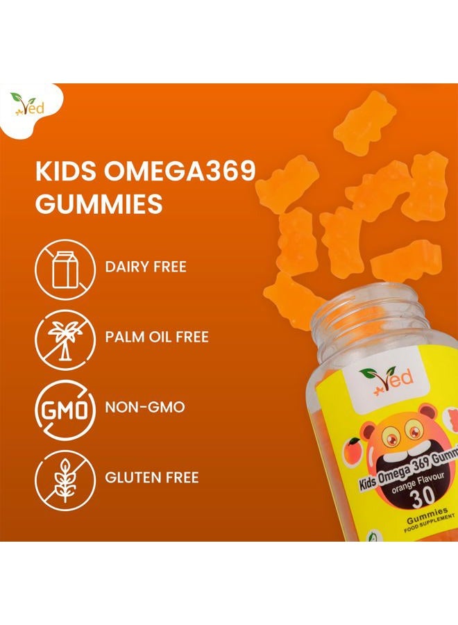 Ved Kids Omega 3 6 9 Gummies for Omega 3 6 9 Dietary Supplements, Energy and Immune System - Vegan - 15 Day Supply, 30 Chewable Vitamin Gummies for Kids. (15 Day Supply) - Image 2