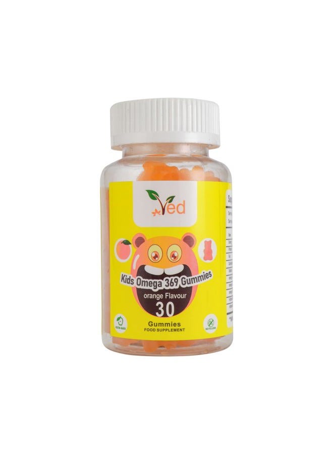 Ved Kids Omega 3 6 9 Gummies for Omega 3 6 9 Dietary Supplements, Energy and Immune System - Vegan - 15 Day Supply, 30 Chewable Vitamin Gummies for Kids. (15 Day Supply) - Image 1