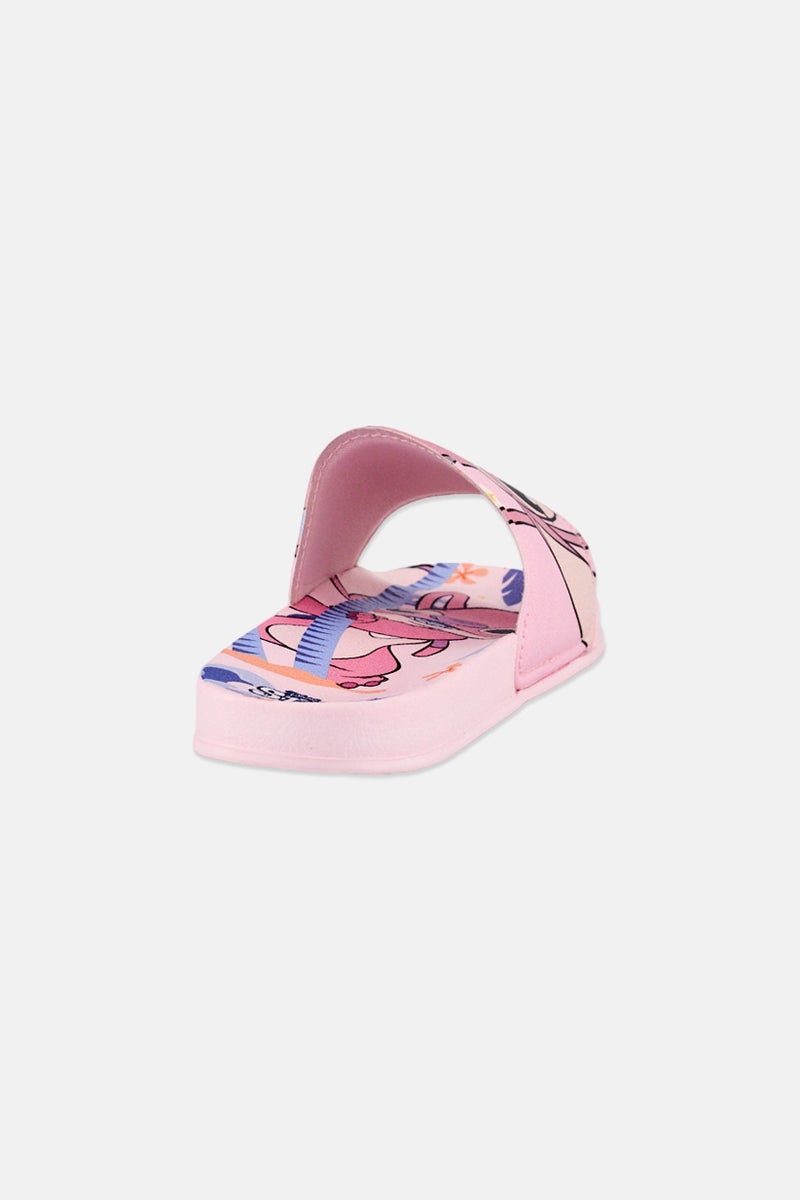 Disney Kids Girl Stitch Slip on Slides, Pink - Image 3