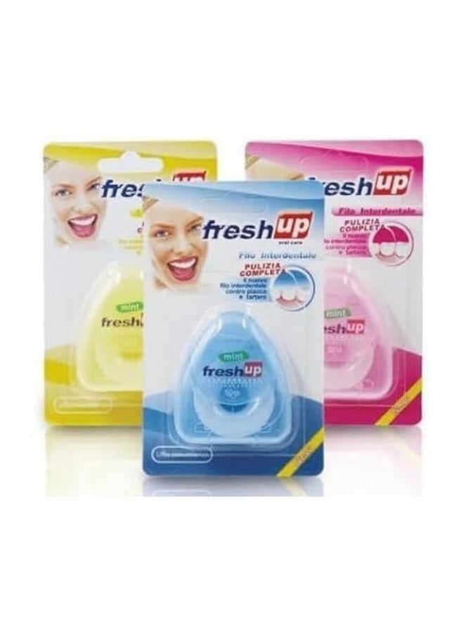 فريش آب خيط تنظيف الأسنان بالشمع بنكهات متنوعة 50 متر - 5 مل - Image 3