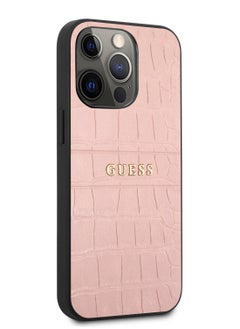 GUESS Guess PU Leather Croco Case Hot Stamped Lines And Metal Logo For iPhone 15 Pro   (6.1)  - Image 2