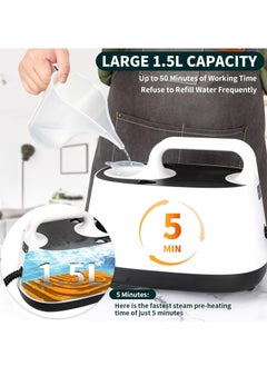 ET-LIFE Steam Cleaner, 2000W Steam Mop, 4 Bar Steam Pressure, 1.6 L SE8621 White  - Image 5