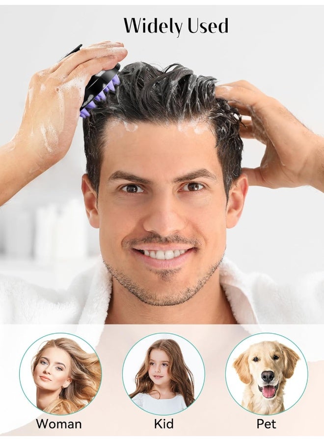 HEETA 2-Pack Hair Scalp Massager Shampoo Brush, Wet and Dry Hair Scalp Brush with Soft Rubber - Image 5