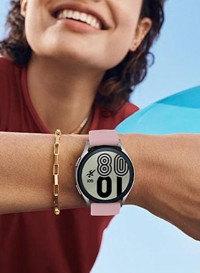 Silicone watch strap 20mm Compatible with Samsung Galaxy  Watch 7/6/5/4 40mm 44mm/Watch 6 Classic 43mm 47mm/Watch 5 Pro 45mm/Watch 4 Classic/Active 2 Band, 20mm Soft Silicone Sport Strap Wristbands Women Men(Pink) - Image 1