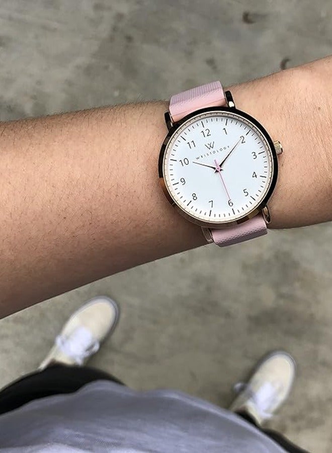 Silicone watch strap 20mm Compatible with Samsung Galaxy  Watch 7/6/5/4 40mm 44mm/Watch 6 Classic 43mm 47mm/Watch 5 Pro 45mm/Watch 4 Classic/Active 2 Band, 20mm Soft Silicone Sport Strap Wristbands Women Men(Pink) - Image 3