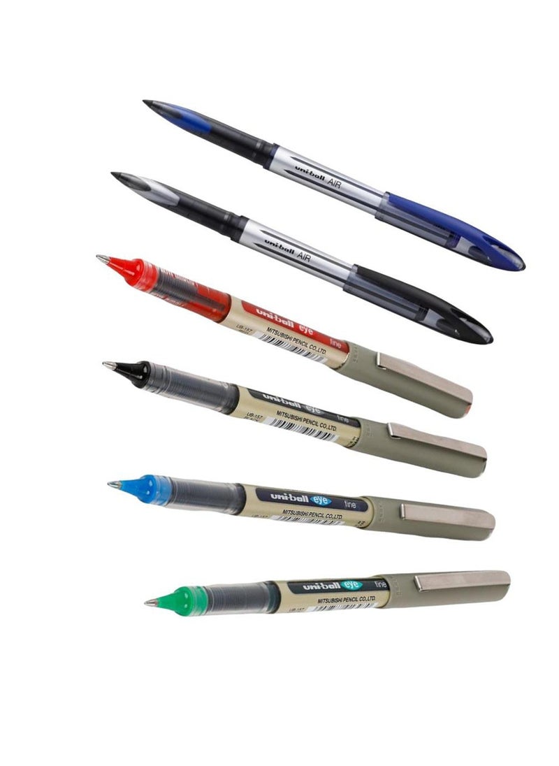 Uniball 6-Piece Liquid Ink Pen Set Multicolour  - Image 2