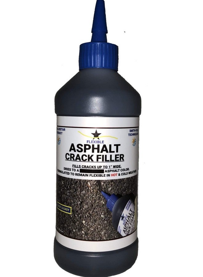 Blue Star Bluestar Flexible Asphalt Crack Filler, DIY - No Special Tools Needed, Fill Cracks in Asphalt Driveways and Parking Lots. 16 fl. oz. Bottle. - Image 1