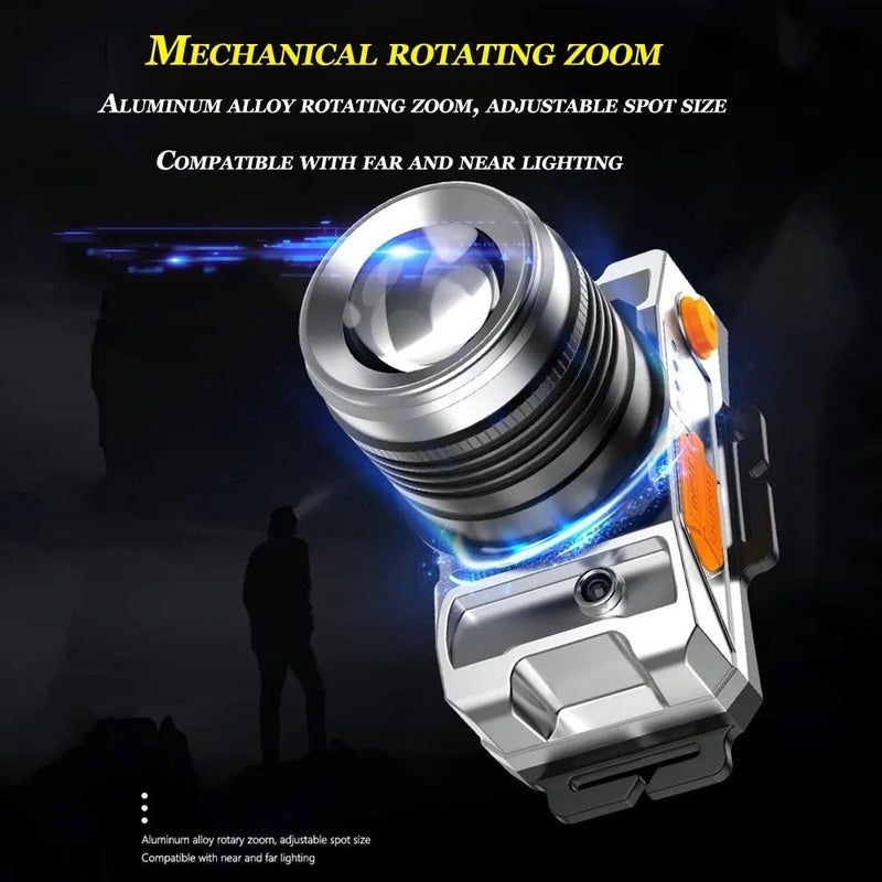 Care4 مصباح رأس LED محمول قابل لإعادة الشحن فائق السطوع مع مستشعر مصباح رأس عامل خارجي مقاوم للماء فلاشلايت - Image 5