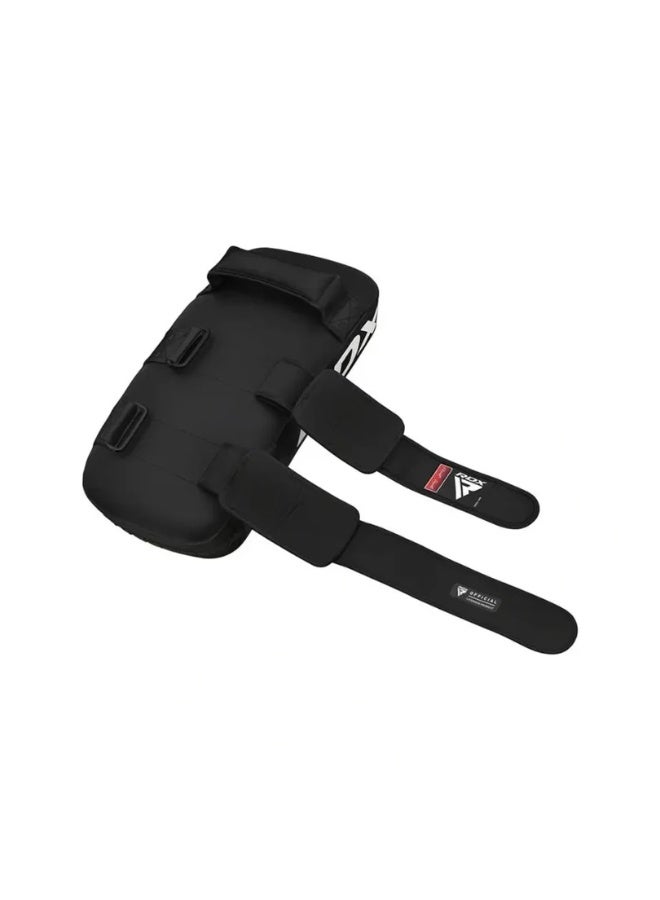 RDX Muay Thai Pad for Training - Curved Kickboxing Strike Shield for MMA, Karate, Taekwondo |Black/Black (APR-T1B) - Image 4