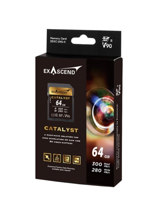 Exascend Catalyst 64GB UHS-II, V90,U3,Class 10, SDXC Memory Card - Image 2