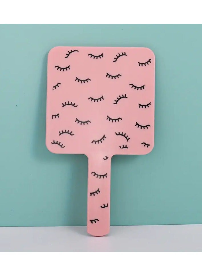Rozino Chic Cartoon-Themed Portable Handheld Makeup Mirror - Compact, Multi-Functional for Travel & On-the-Go Touch-Ups  - Image 1