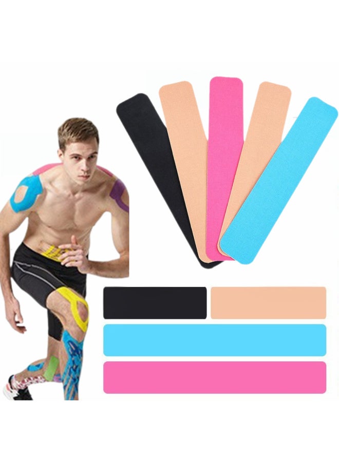 ماكدو 40 شريطًا رياضيًا مقطوعًا مسبقًا لدعم المفاصل وتخفيف آلام العضلاتشريط رياضي مرن، شريط لاصق مضاد للحساسية مقاوم للماء للكاحلين والركبتين والكتفين والساقين - الجري وجميع الأنشطة - Image 1