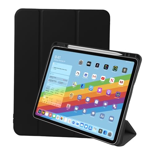 Arctic Fox Smart Folio case for iPad Air 11 inch M3/M2 2025/2024, iPad Air 5th/4th Gen Case 10.9 Inch, Smart Flip Case Cover for Apple iPad Air with Pencil Holder [Auto Sleep/Wake] - Black - Image 2