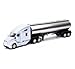NewRay Kenworth T680 Truck White with Oil Tanker Trailer Chrome Long Haul Trucker Series 132 Scale Diecast Model by NewRay - Image 2