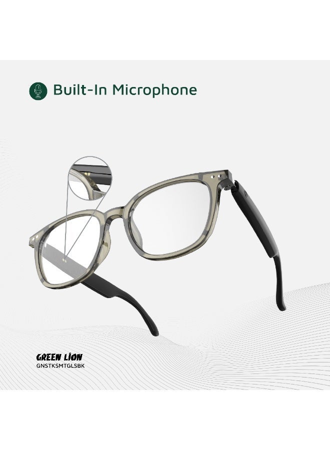 GREEN LION Smart Glasses, Photochromic, Polarized & Anti-Blue Lens, Touch Control, UV400 Protection, Voice Assistant, Play & Pause, Answer & Reject Calls, Remote Camera, TWS Function - Black - Image 5