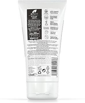 dr.organic Dr Organic Charcoal Face Scrub Cleansing For Acne Clearing Skin Oily Problem Skin Natural Vegan CrueltyFree Paraben SLSFree Recycled Recyclable Organic 125ml Packaging may vary - Image 2