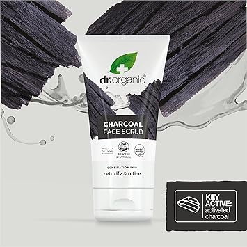 dr.organic Dr Organic Charcoal Face Scrub Cleansing For Acne Clearing Skin Oily Problem Skin Natural Vegan CrueltyFree Paraben SLSFree Recycled Recyclable Organic 125ml Packaging may vary - Image 5